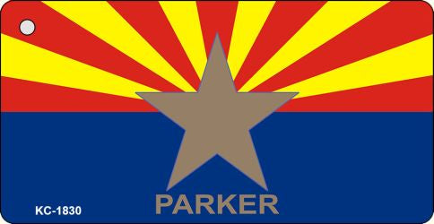 Parker Arizona State Flag Novelty Aluminum Key Chain KC-1830