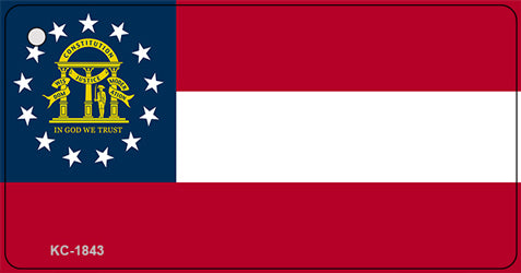 Georgia State Flag Novelty Aluminum Key Chain KC-1843