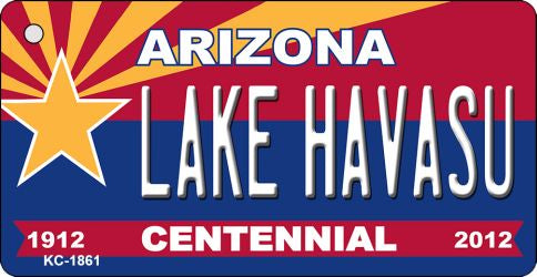 Lake Havasu Arizona Centennial State License Plate Tag Key Chain KC-1861