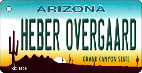 Heber Overgaard Arizona State License Plate Tag Key Chain KC-1909