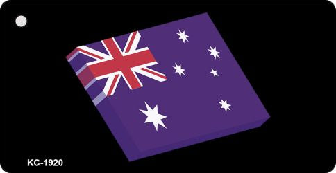 Australia Flag Black Novelty Aluminum Key Chain KC-1920