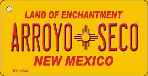 Arroyo Seco Yellow New Mexico Novelty Metal Key Chain KC-1942