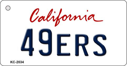 49ers California State License Plate Tag Key Chain KC-2034
