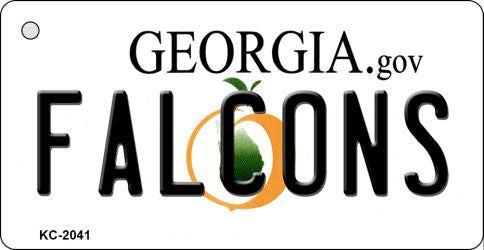 Falcons Georgia State License Plate Tag Key Chain KC-2041