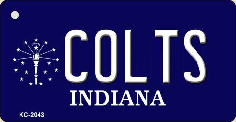 Colts Indiana State License Plate Tag Key Chain KC-2043