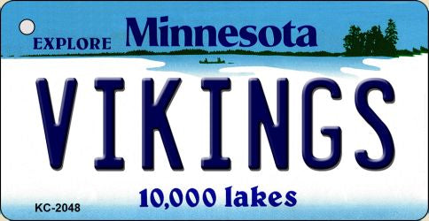 Vikings Minnesota State License Plate Tag Key Chain KC-2048