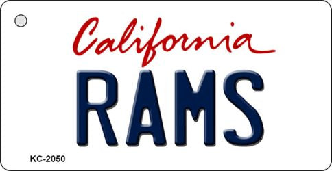 Rams California State License Plate Tag Key Chain KC-2050