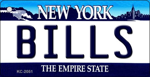 Bills New York State License Plate Tag Key Chain KC-2051