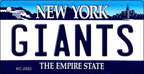 Giants New York State License Plate Tag Key Chain KC-2052