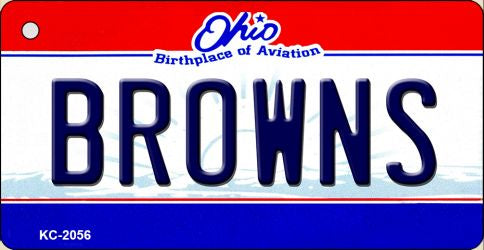 Browns Ohio State License Plate Tag Key Chain KC-2056
