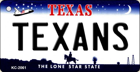 Texans Texas State License Plate Tag Key Chain KC-2061