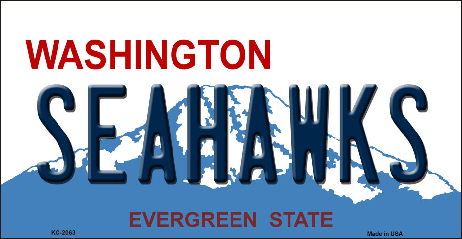 Seahawks Washington State Novelty Metal Key Chain KC-2063