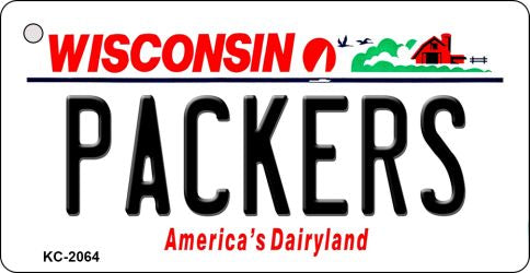 Packers Wisconsin State License Plate Tag Key Chain KC-2064