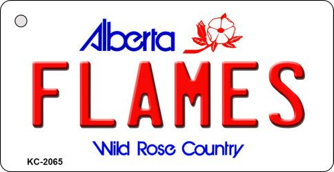 Flames Alberta State License Plate Tag Key Chain KC-2065