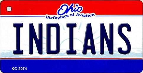 Indians Ohio State License Plate Tag Key Chain KC-2074