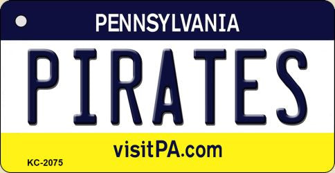 Pirates Pennsylvania State License Plate Tag Key Chain KC-2075