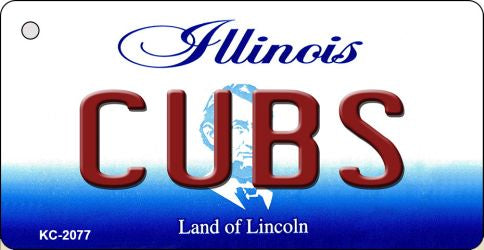 Cubs Illinois State License Plate Tag Key Chain KC-2077