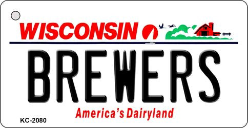 Brewers Wisconsin State License Plate Tag Key Chain KC-2080