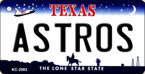 Astros Texas State License Plate Tag Key Chain KC-2083