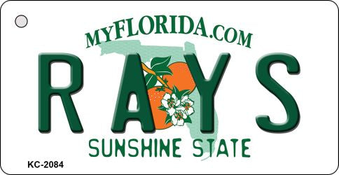 Rays Florida State License Plate Tag Key Chain KC-2084
