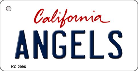 Angels California State License Plate Tag Key Chain KC-2096