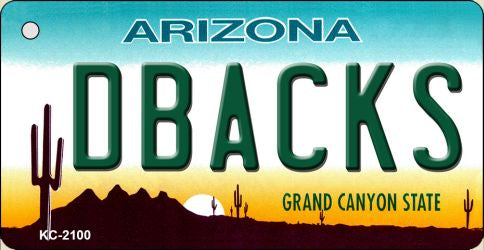 Dbacks Arizona State License Plate Tag Key Chain KC-2100