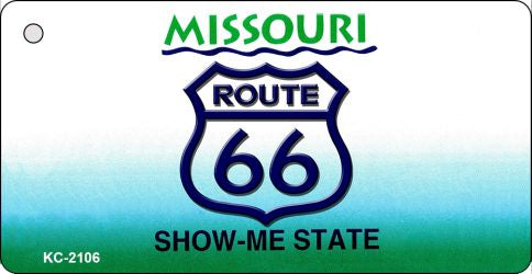 Missouri Shield Route 66 Novelty Aluminum Key ChainKC-2106