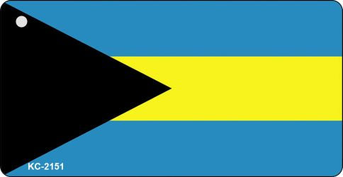 Bahamas Flag Novelty Aluminum Key Chain KC-2151