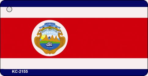 Costa Rica Flag Novelty Aluminum Key Chain KC-2155