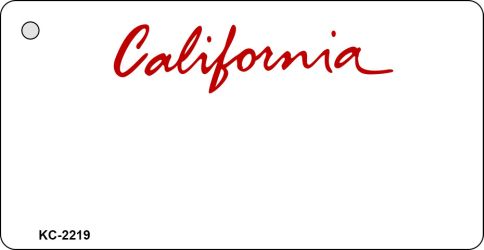 California State Blank Novelty Metal Key Chain KC-2219