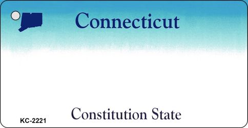 Connecticut State Blank Novelty Metal Key Chain KC-2221