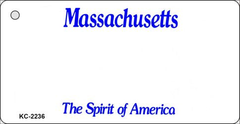 Massachusetts State Blank Novelty Metal Key Chain KC-2236