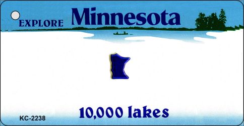 Minnesota State Blank Novelty Metal Key Chain KC-2238
