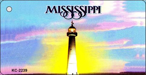 Mississippi State Blank Novelty Metal Key Chain KC-2239