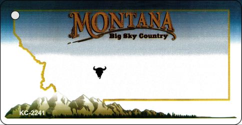 Montana State Blank Novelty Metal Key Chain KC-2241
