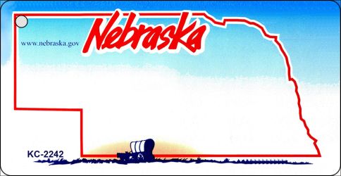Nebraska State Blank Novelty Metal Key Chain KC-2242