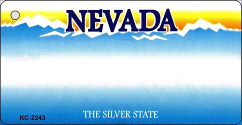 Nevada State Blank Novelty Metal Key Chain KC-2243