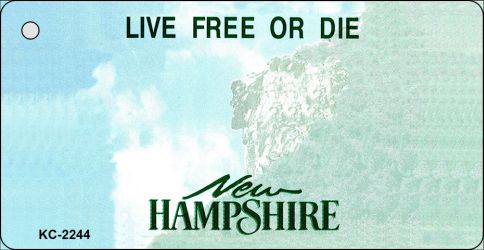 New Hampshire State Blank Novelty Metal Key Chain KC-2244