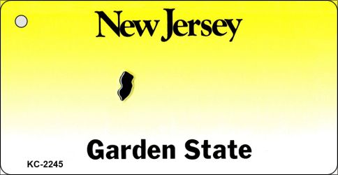 New Jersey State Blank Novelty Metal Key Chain KC-2245