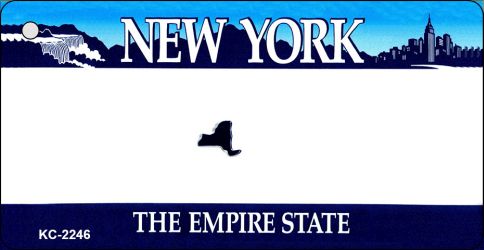 New York State Blank Novelty Metal Key Chain KC-2246