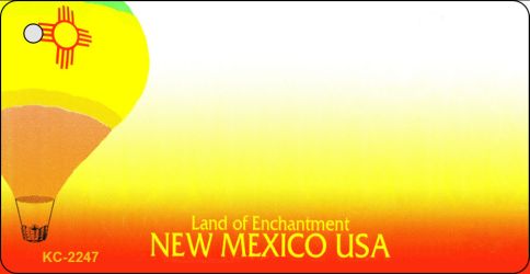 New Mexico State Blank Novelty Metal Key Chain KC-2247