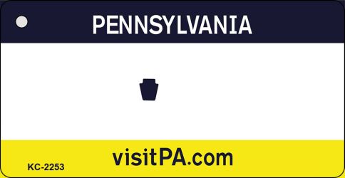 Pennsylvania State Blank Novelty Metal Key Chain KC-2253