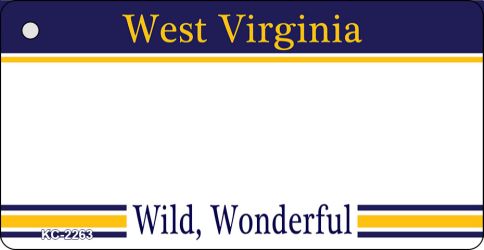 West Virginia Novelty State Blank Key Chain KC-2263