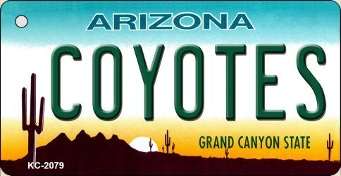 Coyotes Arizona State License Plate Tag Key Chain KC-2279