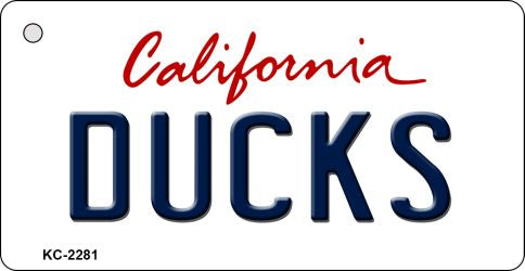 Ducks California State License Plate Tag Key Chain KC-2281