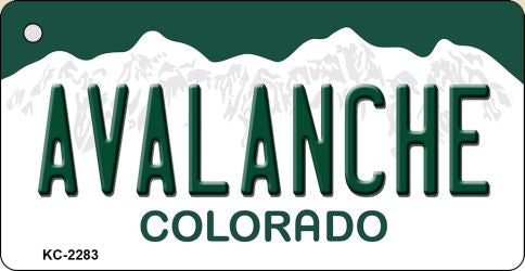 Avalanche Colorado State License Plate Novelty Metal Key Chain KC-2283