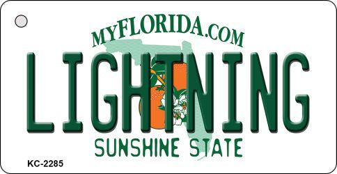 Lightning Florida State License Plate Tag Key Chain KC-2285
