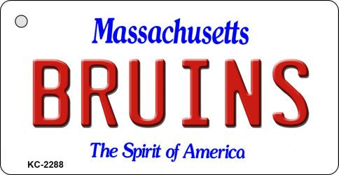 Bruins Massachusetts State License Plate Tag Key Chain KC-2288