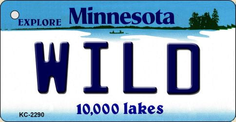 Wild Minnesota State License Plate Tag Key Chain KC-2290