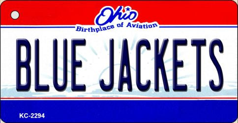 Blue Jackets Ohio State License Plate Tag Key Chain KC-2294